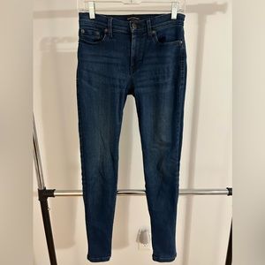 Banana republic high rise skinny dark blue jeans